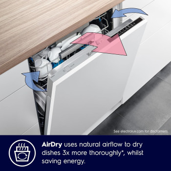 Electrolux Freestanding Dishwasher 60 Cm, 13 Place Settings, 6 Programs, Inverter Motor, Fully Automatic With Advanced Airdry Technology, Sensor Control, Low Noise Level, White, ESF5542LOW, 1 Year Warranty