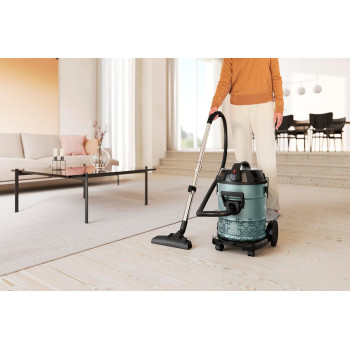 Electrolux Drum Vacuum Cleaner 2100 Watts, 21L Tank Dust Capacity, Blower Function, Metal Telescopic Tube And 9M Extra Long Power Code, Dust Bin Full Indicator, Ideal For Home And Office Use, Green, EFW51612, 1 Year Warranty