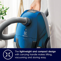 Electrolux 1600W Compactgo Bagless Canister Vacuum Cleaner, Light Weight With 2-In-1 Performance Nozzle, Hygienic HEPA Filter For Clean And Healthy Home, Easy-Empty Dust Container, Ideal For Home, Green/Black, Z1231, 1 Year Warranty