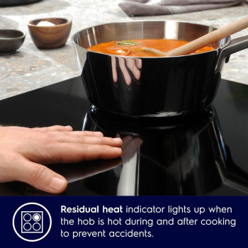 Electrolux 60 x 60 Cm Freestanding Ceramic Cooker With 54L Multifunction Oven, 4 Zones Full Electric Cooking Range With Double-Glazed Door, Fast Cooling Fan, Sleek Design, Black/Silver, LKR620002X, 1 Year Warranty