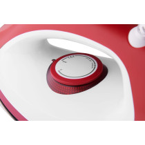 Electrolux Dry Iron 1300W, Non Stick Ceramic Plate, Mechanical Knob, 1.8m Cord Length, 1 Axis Rotation Card, Pilot Lamp, Red/White, EDI1004, 1 Year Warranty