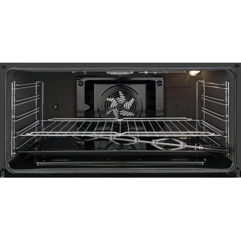 Electrolux 90 x 60 Cm Freestanding Cooker, Full Gas Cooking Range With 5 Burners And Oven With Fan, Cast Iron Pan Support, One Hand Automatic Ignition And Thermocouple Safety, Stainless Steel, Silver/Black, EKG913A2OX, 1 Year Warranty