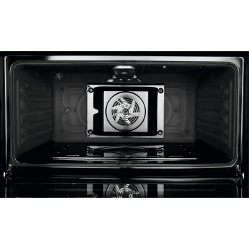 Electrolux 90 x 60 Cm Freestanding Cooker, Full Gas Cooking Range With 5 Burners And Oven With Fan, Cast Iron Pan Support, One Hand Automatic Ignition And Thermocouple Safety, Stainless Steel, Silver/Black, EKG913A2OX, 1 Year Warranty