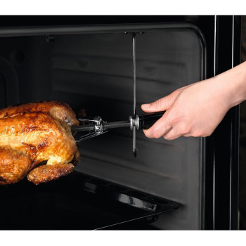 Electrolux 90 x 60 Cm Freestanding Cooker, Gas Cooking Range With 5 Burners And Electric Oven With XXL Fan, Catalytic Coating For Easy Cleaning, One Hand Automatic Ignition, Thermocouple Safety, Silver/Black, EKK925A0OX, 1 Year Warranty