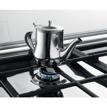 Electrolux 90 x 60 Cm Freestanding Cooker, Gas Cooking Range With 5 Burners And Electric Oven With XXL Fan, Catalytic Coating For Easy Cleaning, One Hand Automatic Ignition, Thermocouple Safety, Silver/Black, EKK925A0OX, 1 Year Warranty