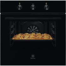 Electrolux 60 Cm Premium Built-In Oven With Fan, 58L XL Oven Capacity With Aqua Cleaning, Child Lock, Functions Includes Baking Grilling Defrost And Toasting, Cooling Fan, Ultimate Taste 600, Black, KOH2H00BK, 1 Year Warranty