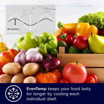 Electrolux 541L Gross Side By Side 2 Door Premium Refrigerator With Water Dispenser, Dark Grey, ESE5441A-AME with 10 Year Warranty on NutriFresh Inverter Compressor