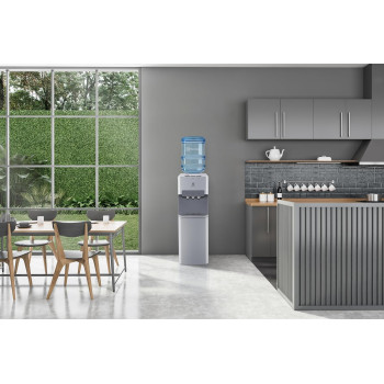 Electrolux Water Dispenser, Top Loading, 3-Taps Equipped With Hot Cold And Ambient Temperature, Floor Standing, LED Indicator, Child Safety Lock For Faucet, Best For Home And Office, Silver, EQACF1SXSG, 1 Year Warranty