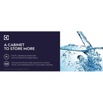 Electrolux Water Dispenser, Top Loading, 3-Taps Equipped With Hot Cold And Ambient Temperature, Floor Standing, LED Indicator, Child Safety Lock For Faucet, Best For Home And Office, Silver, EQACF1SXSG, 1 Year Warranty