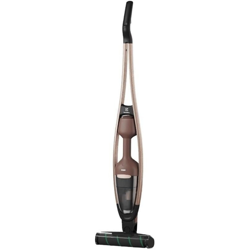 Electrolux Cordless Handheld Self Standing Stick Vacuum Cleaner And Mop With Powerful Suction, Advanced 5 Step Filtration, Silent Lightweight Upright Vacuum With LED Light, Brown, EFS71421, 1 Year Warranty