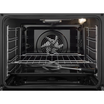 Electrolux 60 x 60 Cm Freestanding Cooker, Full Gas Cooking Range With 4 Burners, Cast Iron Pan Support, XXL Oven With Fan, Automatic Ignition And Thermocouple Safety, Stainless Steel Finish, Silver/Black, EKG613A1OX, 1 Year Warranty