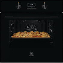 Electrolux 60 Cm Premium Built-In Oven With Digital Display, 65L XL Oven Capacity With Fan, Aqua Cleaning, Child Lock, Functions Includes Baking/Grilling/Defrost/Cooling Fan, Ultimate Taste 300, Black, KOH3H00BK, 1 Year Warranty