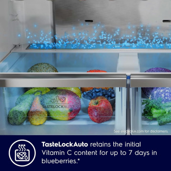 Electrolux 634L Gross Side By Side 4 Door Premium Refrigerator Even Temperature Cooling System, Stainless Steel, Silver, EQE5600A-S, 1 Year Warranty