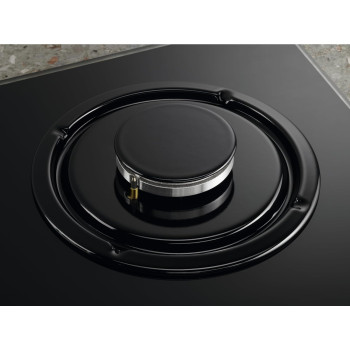 Electrolux 60 Cm Built-In 4-Burner Gas Hob With High Power Wok Burner And Speed Burner, Cast Iron Pan Supports, Step Flame Settings For Precise Heat control, Flame Failure Device For Safety, Black, KGG64376K, 1 Year Warranty