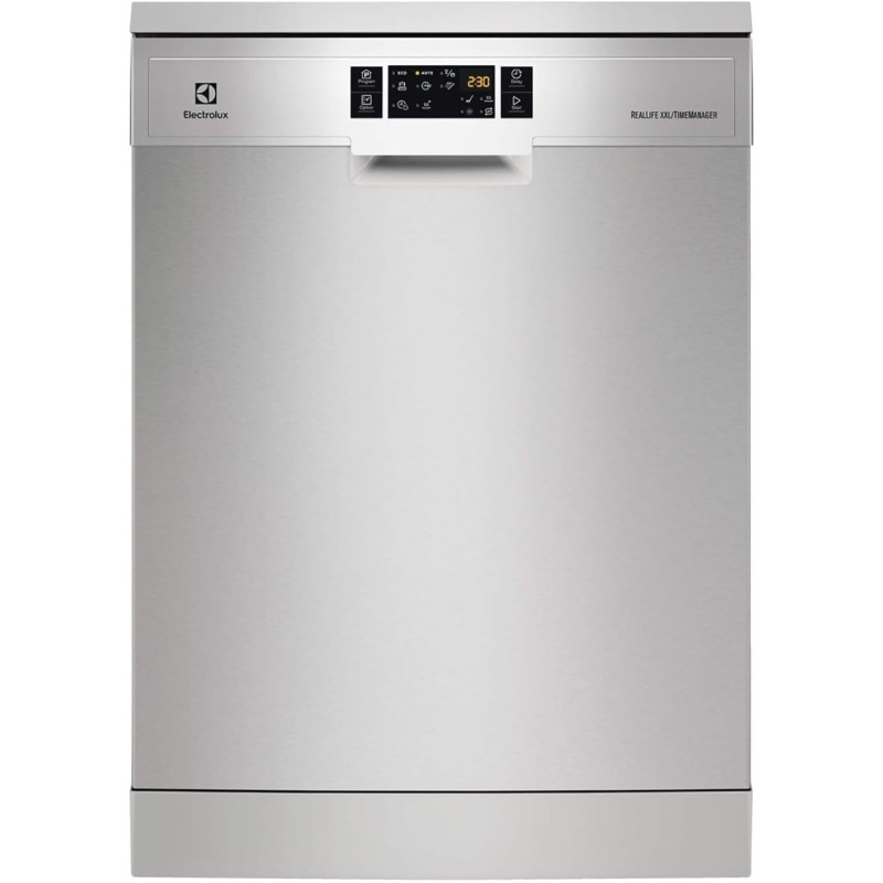 Electrolux 15 Place Settings Freestanding Dishwasher With 7 Programs, Inverter Motor, Fully Automatic With Satellite Clean Technology, Sensor Control, Low Noise Level, Silver, ESF8570ROX, 1 Year Warranty