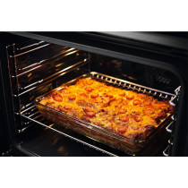 Electrolux 60 Cm Premium Built-In Oven With Fan, 58L XL Oven Capacity With Aqua Cleaning, Child Lock, Functions Includes Baking Grilling And Toasting, Turbo Grill, Cooling Fan, Ultimate Taste 600, Black/Silver, KOH2H00BX, 1 Year Warranty