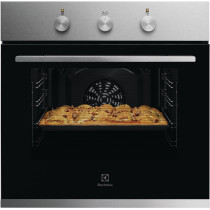 Electrolux 60 Cm Premium Built-In Oven With Fan, 58L XL Oven Capacity With Aqua Cleaning, Child Lock, Functions Includes Baking Grilling And Toasting, Turbo Grill, Cooling Fan, Ultimate Taste 600, Black/Silver, KOH2H00BX, 1 Year Warranty