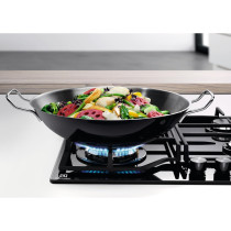 Electrolux Gas Hob 60 Cm, Gas On Glass, Cast Iron Pan Support, Rotary Knob Controls, Black, KGG6436K, 1 Year Warranty