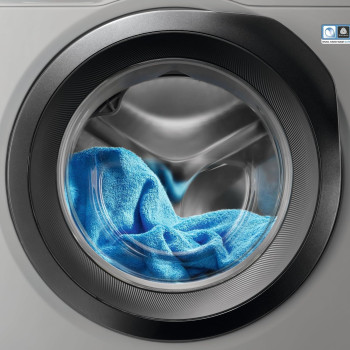 Electrolux 7/4 KG Washer Dryer, 1400W Fully Automatic Front Load Washing And Drying Combo Machine With Steam Care, Dual Care And Sensi-Care System, Automatic Drying-Condense Dryer, Child Lock, Silver, EW7W4742HS, 1 Year Warranty