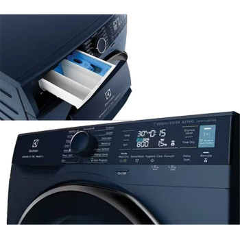 Electrolux Abaya Cycle 10/7 Kg Washer Dryer, 1400 RPM, EcoInverter Motor, Fully Automatic Front Load Combo Washing And Drying Machine, 15 Programs, Ultramix/Delay Timer/Sensi Care/Child Lock, Dark Blue, EWW1042R7MB, 1 Year Warranty