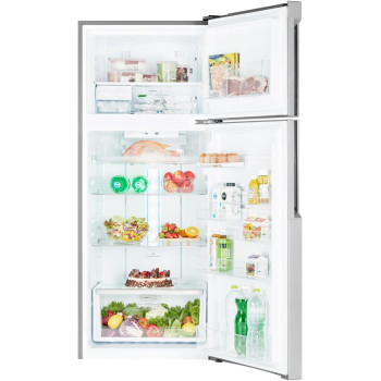 Electrolux 460L Gross Top Mount Double Door Refrigerator, 2 Doors Fridge With Even Tempeture Cooling System, Twist And Serve Ice Maker, Silver, EMT85610X, 1 Year Warranty