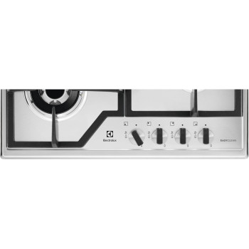 Electrolux 60 Cm Built-In Gas Hob With 4 Cooking Zones, Speed Burner For Quick And Efficient Cooking, High Power Burner Is Ideal For Stir-Frying, Flame Failure Device For Safety, Stainless Steel, Silver, KGS6436X, 1 Year Warranty