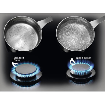 Electrolux 60 Cm Built-In Gas Hob With 4 Cooking Zones, Speed Burner For Quick And Efficient Cooking, High Power Burner Is Ideal For Stir-Frying, Flame Failure Device For Safety, Stainless Steel, Silver, KGS6436X, 1 Year Warranty