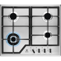 Electrolux 60 Cm Built-In Gas Hob With 4 Cooking Zones, Speed Burner For Quick And Efficient Cooking, High Power Burner Is Ideal For Stir-Frying, Flame Failure Device For Safety, Stainless Steel, Silver, KGS6436X, 1 Year Warranty