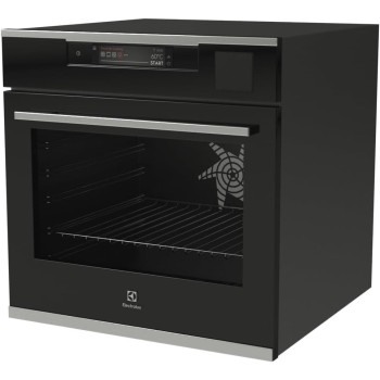 Electrolux 60 Cm Premium Built-In Oven With Fan And Steam Cooking Function, 70L XL Oven Capacity With Steam Cleaning, Touch Control With 25 Auto Programs, 5 Shelf Positions, Ultimate Taste 900, Black, KOAAS31X, 1 Year Warranty