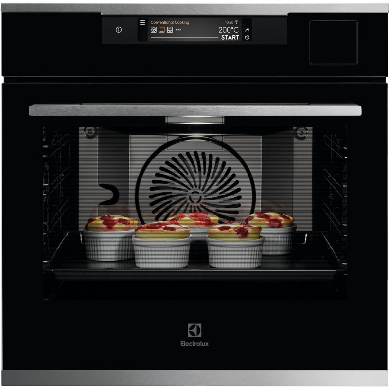 Electrolux 60 Cm Premium Built-In Oven With Fan And Steam Cooking Function, 70L XL Oven Capacity With Steam Cleaning, Touch Control With 25 Auto Programs, 5 Shelf Positions, Ultimate Taste 900, Black, KOAAS31X, 1 Year Warranty