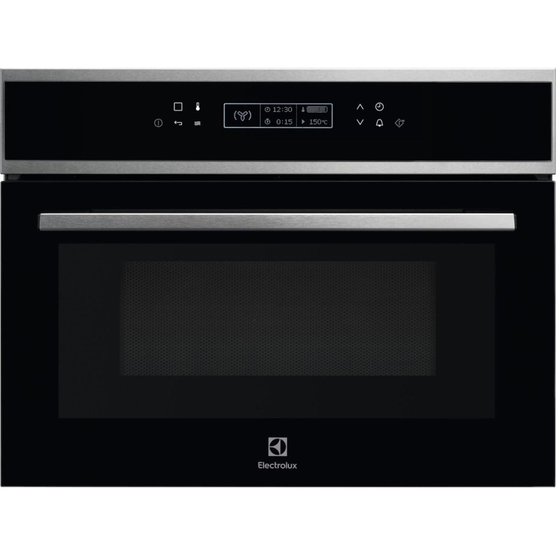 Electrolux 60 Cm Premium Built-In Combination Microwave Oven, 43L Large Oven Capacity With Fan, Functions Includes Baking/Grilling/Defrost/Cooling Fan, Ultimate Taste 500, Black, KVLBE00X, 1 Year Warranty