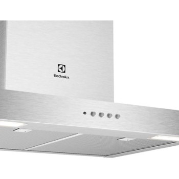 Electrolux Built-In 60 Cm Chimney Extractor Hood With Energy Efficient Centrifugal Motor, Wall Mounted Telescopic Hood, Washable Filter, 3 Speed Fan Settings, Stainless Steel Material, Silver, ECT6151S, 1 Year Warranty