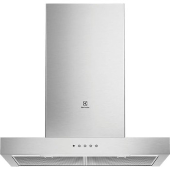 Electrolux Built-In 60 Cm Chimney Extractor Hood With Energy Efficient Centrifugal Motor, Wall Mounted Telescopic Hood, Washable Filter, 3 Speed Fan Settings, Stainless Steel Material, Silver, ECT6151S, 1 Year Warranty