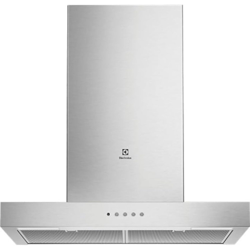 Electrolux Built-In 60 Cm Chimney Extractor Hood With Energy Efficient Centrifugal Motor, Wall Mounted Telescopic Hood, Washable Filter, 3 Speed Fan Settings, Stainless Steel Material, Silver, ECT6151S, 1 Year Warranty