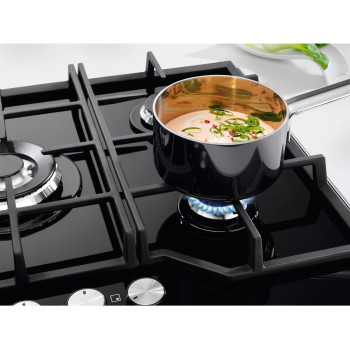 Electrolux Built-In Gas Oven, 90 Cm, With Turnspit And Cooling Fan, Anti Fingerprint Stainless Steel, Black/Silver, EOG9102CAX, 1 Year Warranty