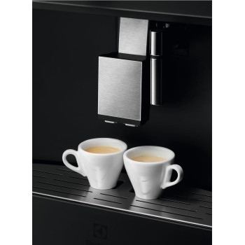 Electrolux Electric 60 Cm Built In Fully-Automatic Coffee Machine,Stainless Steel, Black Glass, KBC85X, 1 Year Warranty