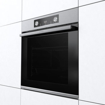 Gorenje 60 Cm Built In Electric Oven With Fan, 77 Liters Capacity, Stainless Steel, Silver/Black, BO6737E02X, 1 Year Warranty