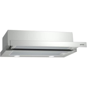 Gorenje 90 Cm Built In Telescopic Cooker Hood, High Extraction Rate, 3 Speed Fan, Anti Grease Filter, Super Quiet, Silver, BHP923E13X, 1 Year Warranty