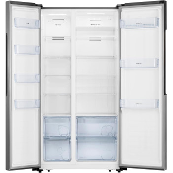 Gorenje 566 Liters Side By Side Refrigerator, Silver, NRS9182MX, 1 Year Warranty
