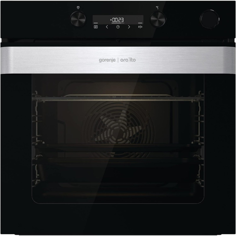 Gorenje 60 Cm Built In Electric Oven With Fan, 77 Liters Capacity, Black, BSA6737ORAB, 1 Year Warranty