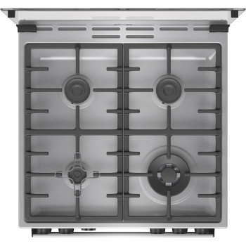 Gorenje 60 Cm Freestanding Gas Cooker, 64 Litres Multifunction Oven, Cast Iron Pan Support, One Hand Ignition, Stainless Steel, Silver/ Black, GGI6C21XA, 1 Year Warranty