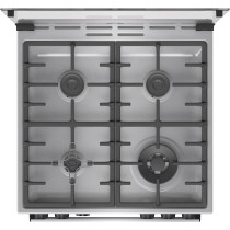 Gorenje 60 Cm Freestanding Gas Cooker, 64 Litres Multifunction Oven, Cast Iron Pan Support, One Hand Ignition, Stainless Steel, Silver/ Black, GGI6C21XA, 1 Year Warranty