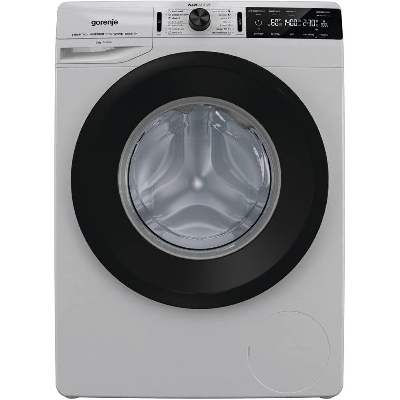 Gorenje 9 Kg Fully Automatic Front Load Washing Machine, 1600 RPM, Silver, WA946AS, 1 Year Warranty