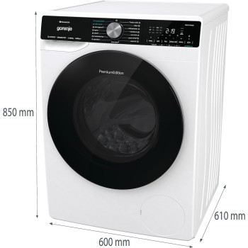 Gorenje 10.5 Kg Front Load Washing Machine With Inverter Motor, Wifi Enabled Operations, Wave Drum, 1400 RPM, White, WNS1X4ARTWIFI, 1 Year Warranty