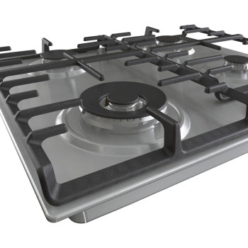 Gorenje 60 Cm Stainless Steel Gas Hob, One Hand Ignition, Cost Iron Pan Support, Silver, GW642ABX, 1 Year Warranty