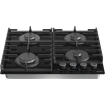 Gorenje 60 Cm Stainless Steel Gas On Glass Hob, One Hand Ignition, Cost Iron Pan Support, Black, GT642AB, 1 Year Warranty
