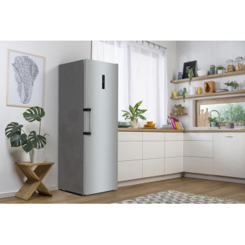 Gorenje Freestanding Upright Fridge, Gross Capacity 398 Liters, Even Temperature System, Humidity Control Function, Silver, R619DAXL6UK, 1 Year Warranty