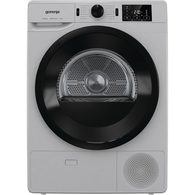 Gorenje 8 Kg Freestanding Condenser Dryer, 16 Programs, Anti Crease Function, Dryness Level And Time Selector, Grey, DNE8B/GA, 1 Year Warranty