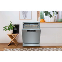 Gorenje 16 Place Settings And 6 Programs Freestanding Dishwasher, Speed Wash Function And Self-Cleaning Program, Stainless Steel, Silver, GS643D60X, 1 Year Warranty