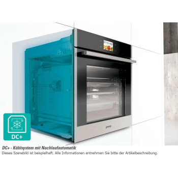 Gorenje 60 Cm Built In Combined Steam Oven, 73 Liters Capacity, Stainless Steel, Black/Silver, BCS798S24X, 1 Year Warranty